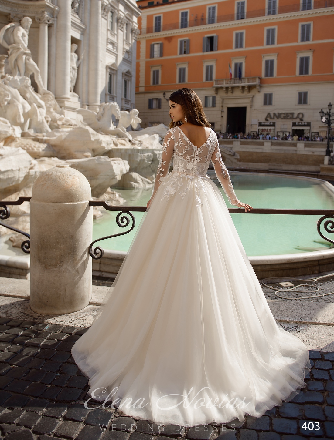 Пышное свадебное платье с длинными рукавами  оптом от Elena Novias
